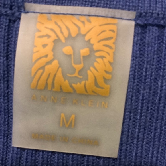 NWT ANNE KLEIN Royal Blue Knit Sweater - Picture 3 of 6